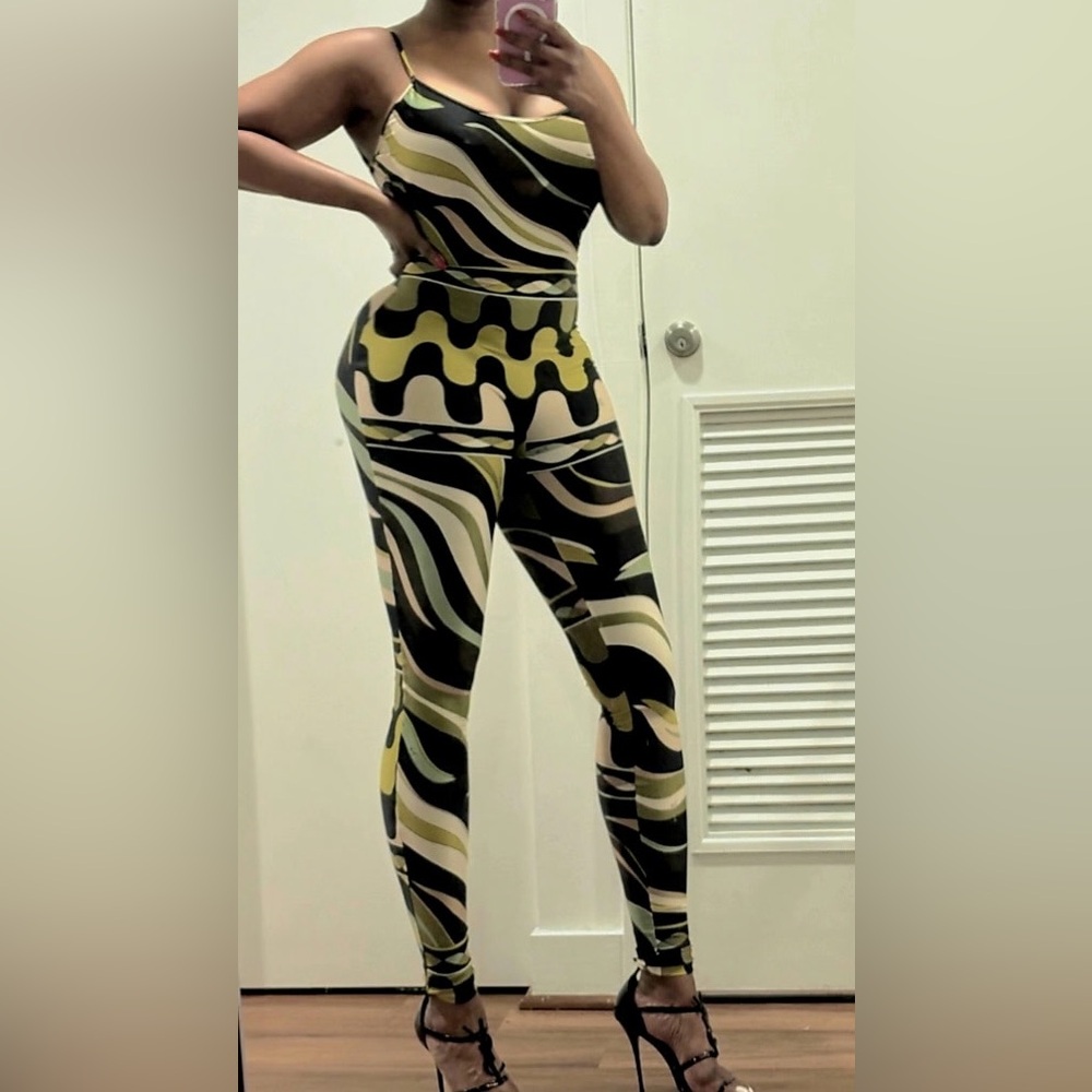 Emilio Pucci Multicolor Abstract Jumpsuit